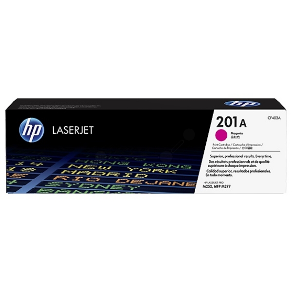 Original HP 201A / CF 403 A Toner magenta, 1.400 Seiten, 5,82 Cent pro Seite - ersetzt HP 201A / CF403A Tonerkartusche