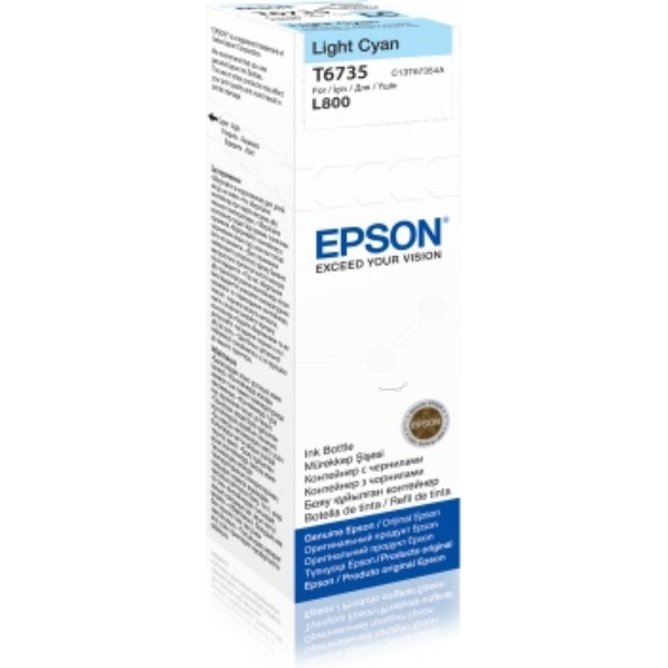 Original Epson C 13 T 67354A / T6735 Tintenpatrone photocyan, Inhalt: 70 ml - ersetzt Epson C13T67354A / T6735 Druckerpatrone