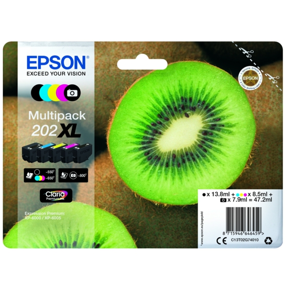 Epson C13T02G74020 / 202XL Ink cartridge multi pack original
- TonerPartner.shop