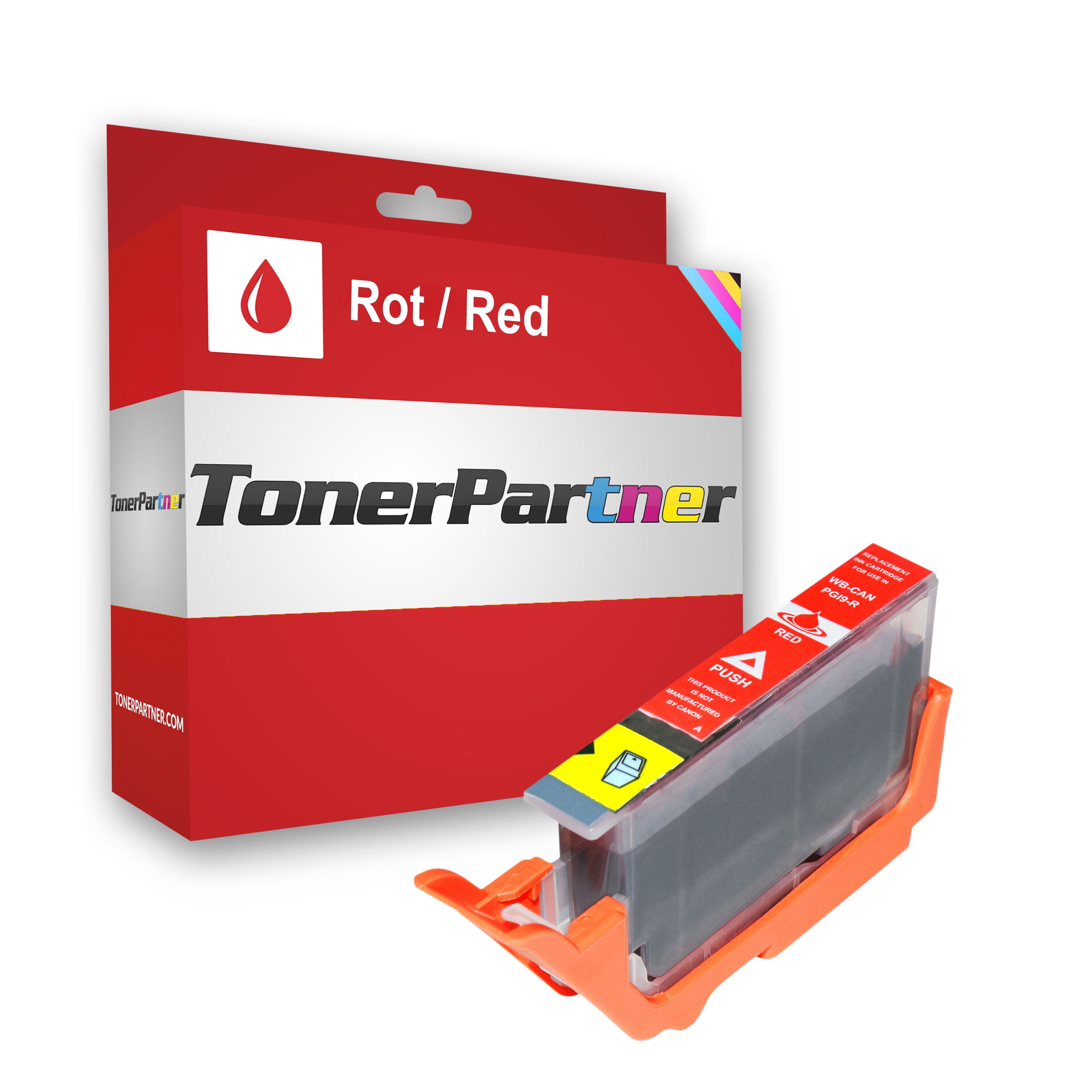 Kompatibel zu Canon 1040 B 001 / PGI-9 R Tintenpatrone rot, Inhalt: 14 ml - ersetzt Canon 1040B001 / PGI9R Druckerpatrone von TonerPartner